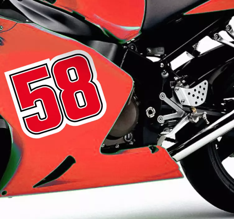 Numeri adesivo moto 58 Simoncelli - TenStickers