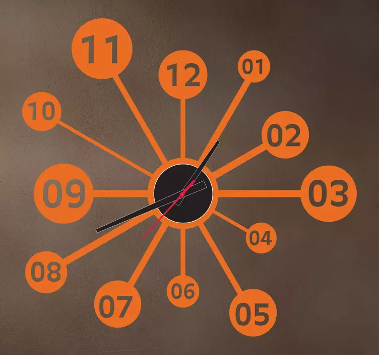 Numeri adesivi scienza orologio - TenStickers