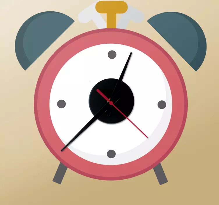 Orologio adesivo design classico dell'allarme - TenStickers
