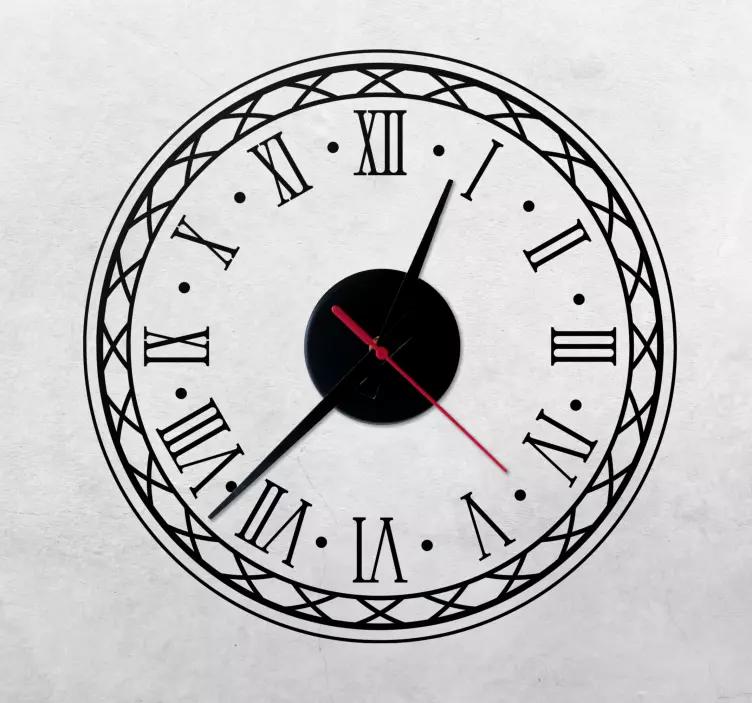 Orologio adesivo disegno romano classico - TenStickers