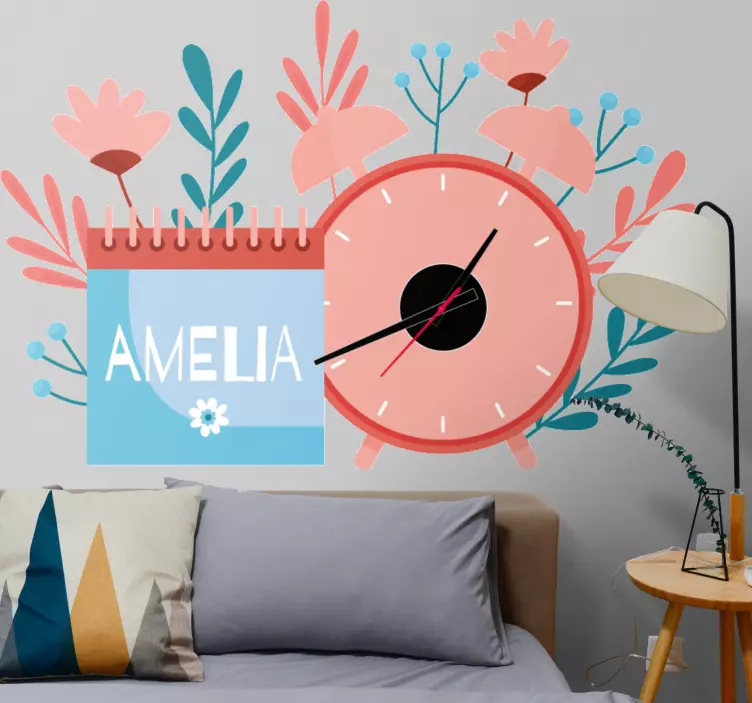 Orologio adesivo progettazione di calendari personalizzati - TenStickers