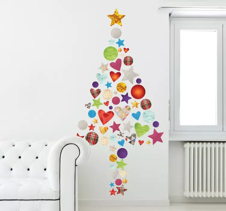 Patchwork albero di Natale - TenStickers