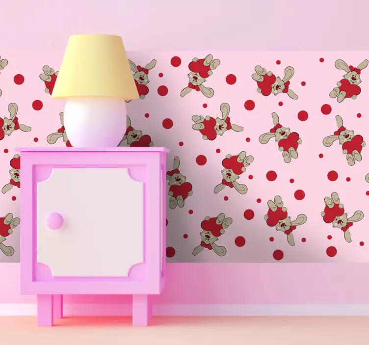 Pellicola adesiva coniglietti affettuosi - TenStickers