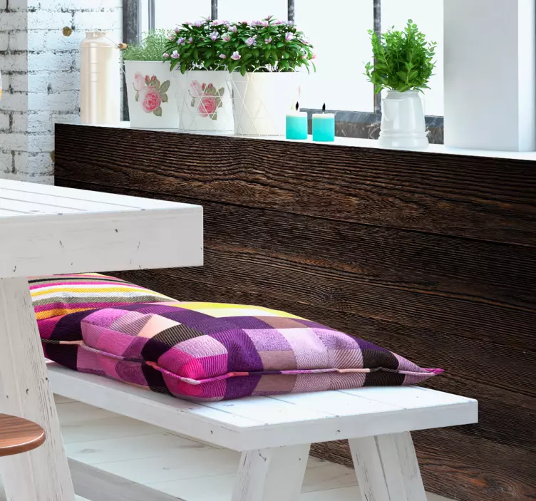 Pellicola adesiva effetto legno scuro - TenStickers