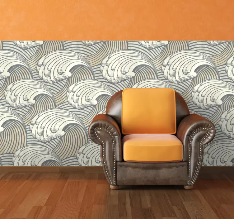 Pellicola adesiva illustrazione onde - TenStickers