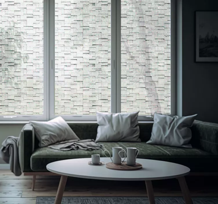 Adesivo per vetri effetto mattone - TenStickers