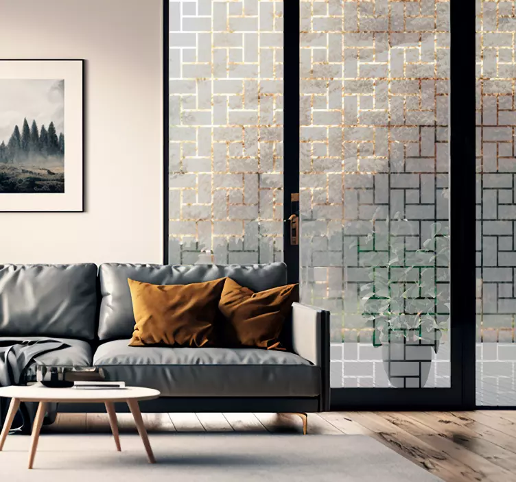 Pellicola adesiva per vetri trasparenti mattoni - TenStickers