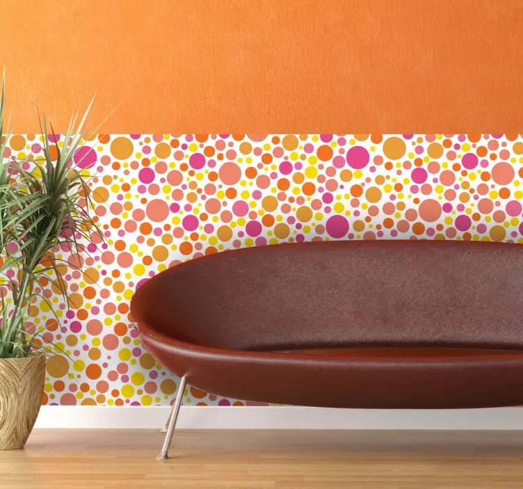 Pellicola adesiva pois colori caldi - TenStickers
