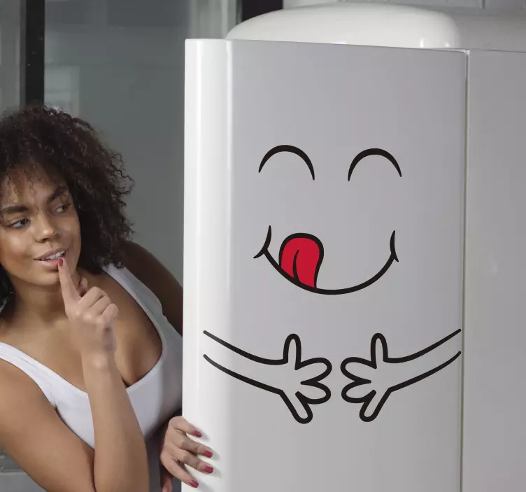 Adesivo in vinile frigo affamato - TenStickers