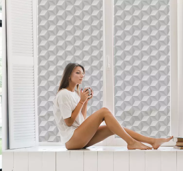 Adesivo per vetri cubi 3D - TenStickers