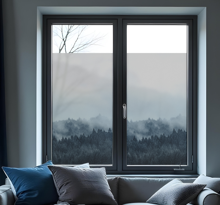 pellicola privacy finestre foresta nebbiosa - TenStickers