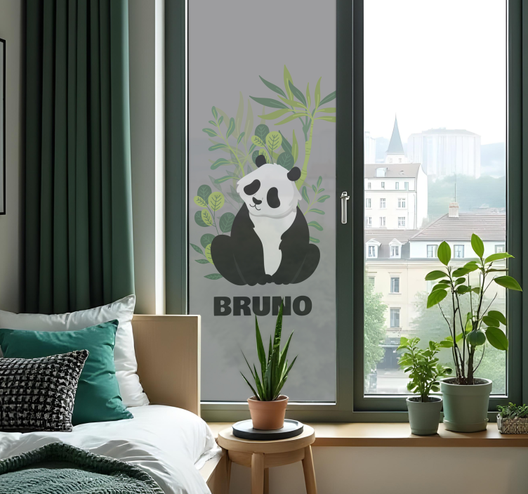 pellicola privacy finestre panda personalizzato - TenStickers