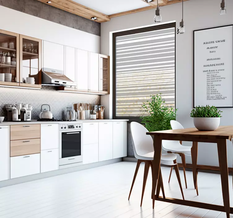 Adesivo per vetri linee effetto traslucido - TenStickers