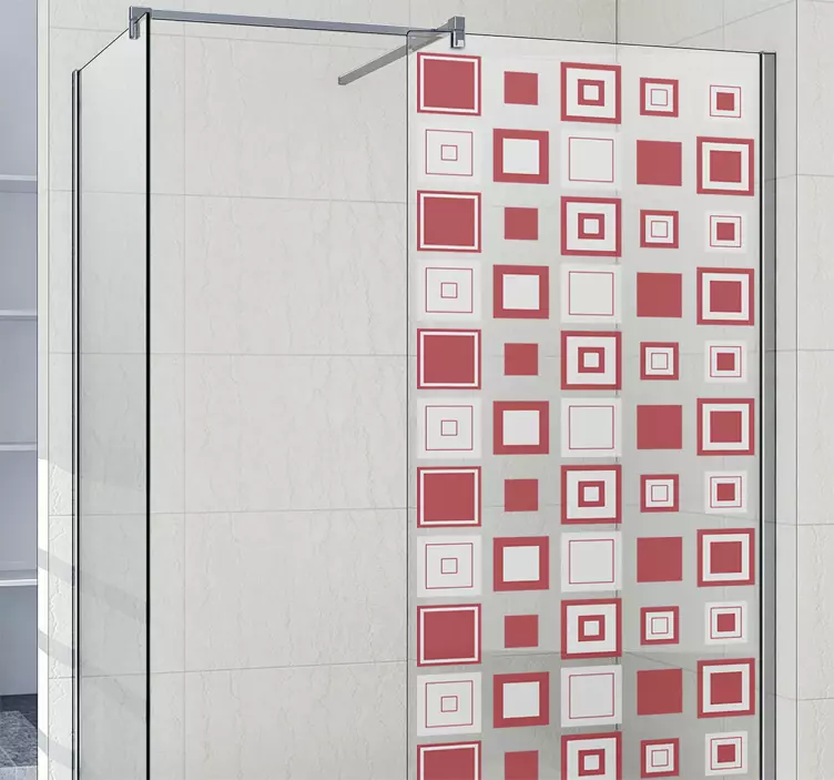 Adesivi per box doccia stile geometrico - TenStickers