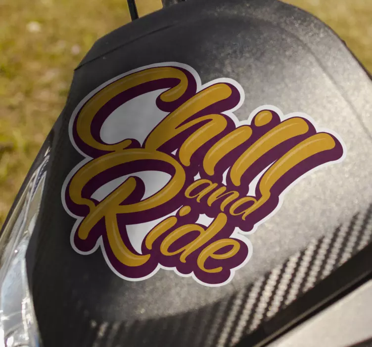 Chill and ride adesivo per moto - TenStickers