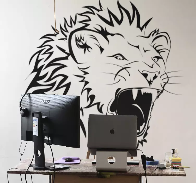 Roaring Lion Adesivo murale - TenStickers