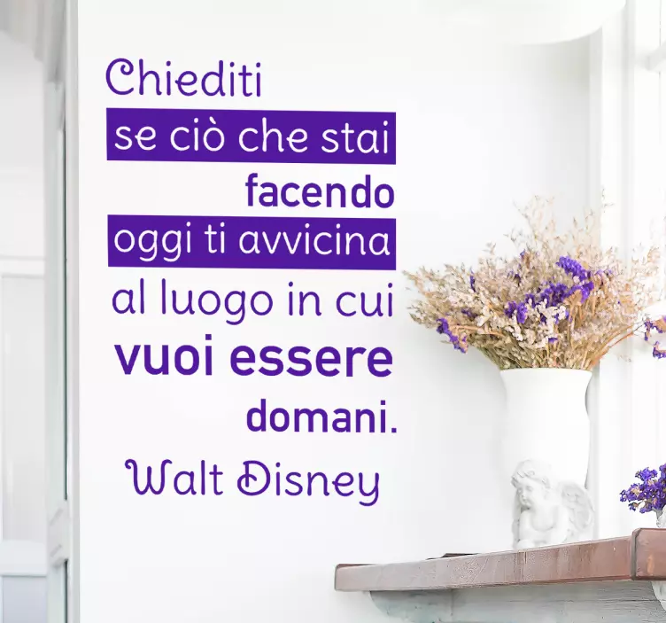 Scritta adesiva murale aforisma Disney - TenStickers