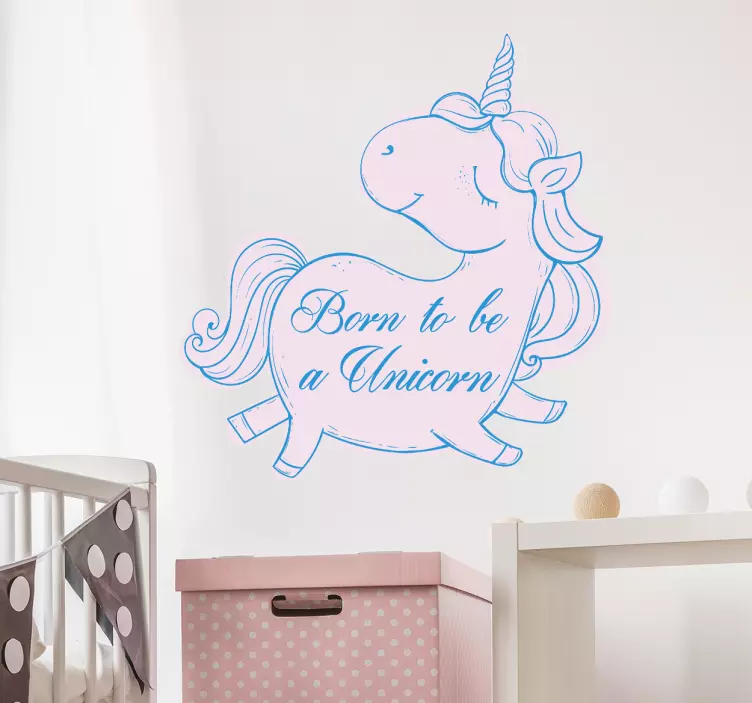 Scritta murale unicorno originale - TenStickers