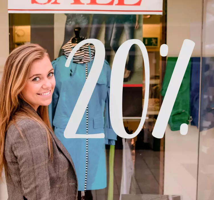 Vetrofanie saldi Numero di vendita  - TenStickers