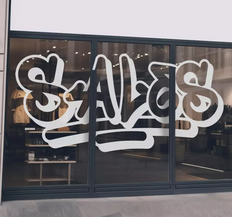Vetrofanie saldi stile graffiti - TenStickers