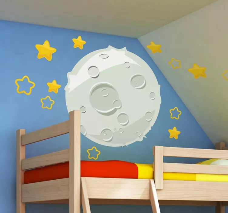 Set adesivi murali luna e stelle - TenStickers