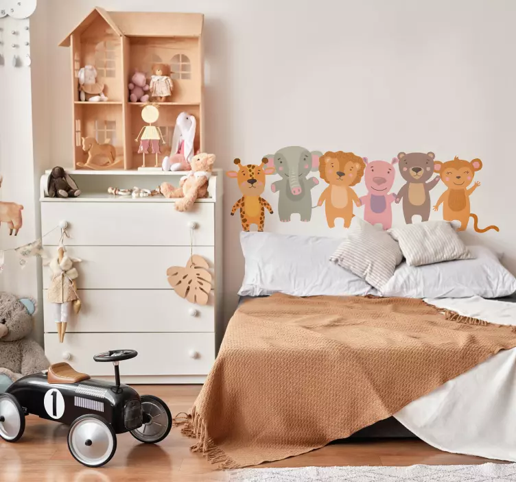 Set di sticker animali stile cartoni animati - TenStickers