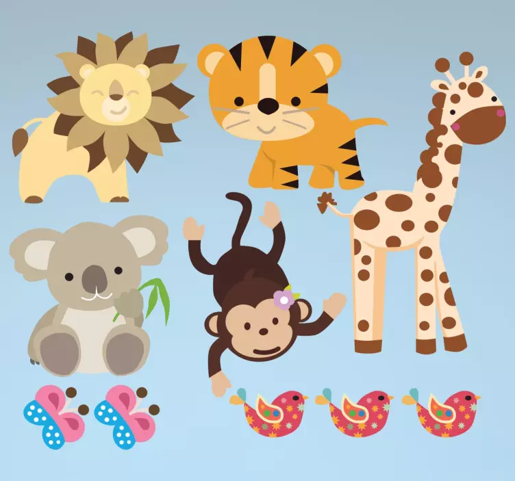 Set di Stickers animali selvatici - TenStickers