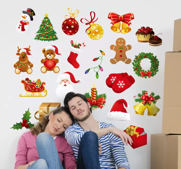 Set di stickers per Natale - TenStickers