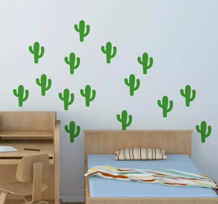 Set sticker pere bambini cactus - TenStickers