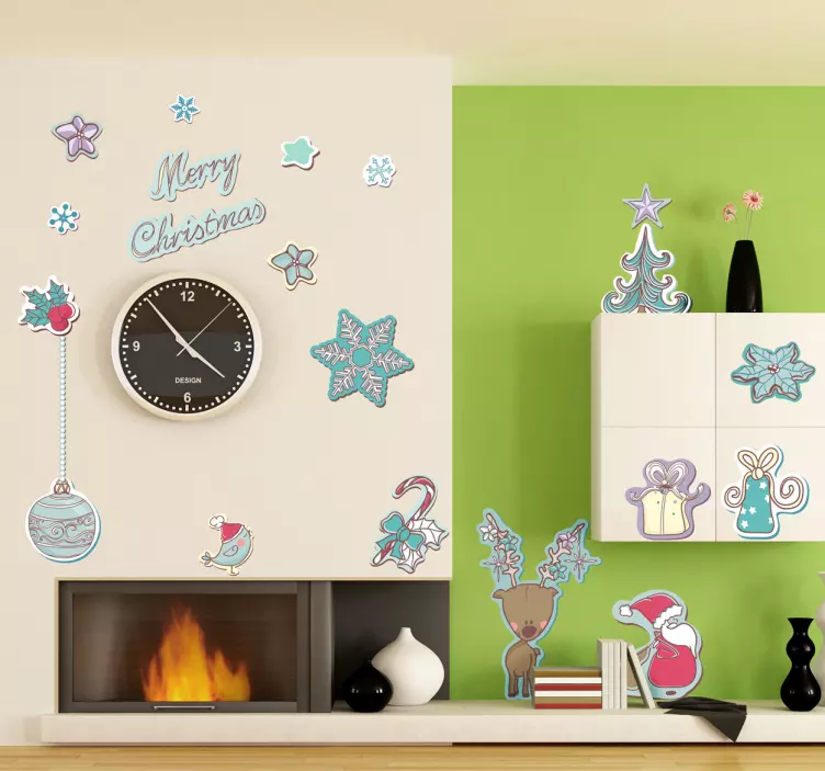 Set stickers Natale kit adesivi - TenStickers