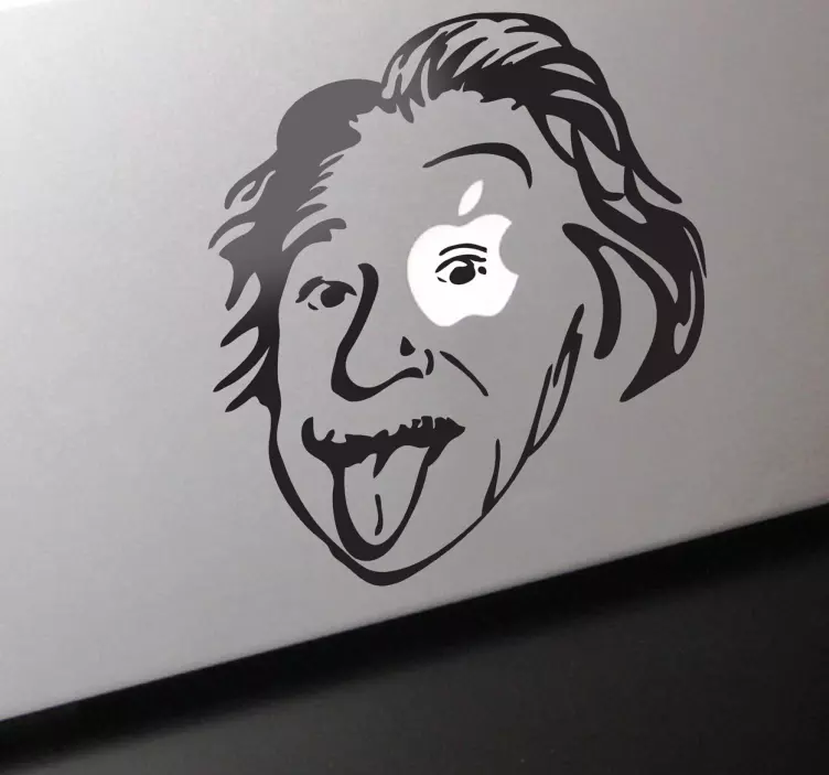 Adesivo per pc Einstein linguaccia - TenStickers
