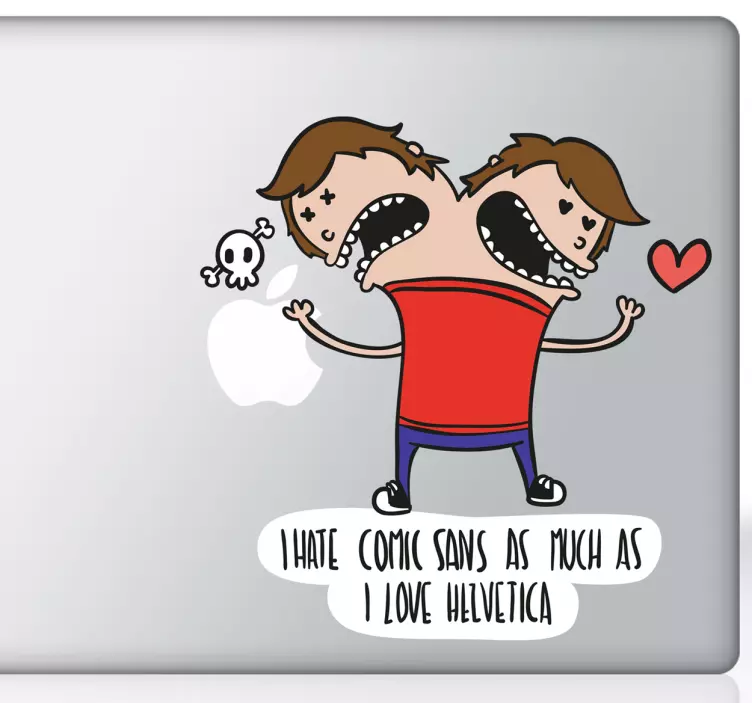 Skin adesiva portatile design Helvetica - TenStickers