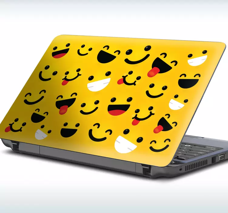 Skin laptop emoticonos faccia felice - TenStickers