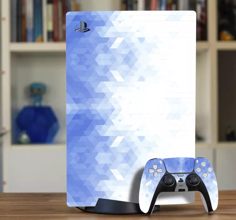Adesivo PlayStation Astratto blu e bianco - TenStickers