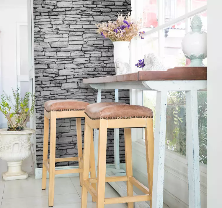 Stampa adesiva per parete effetto pietra reale - TenStickers