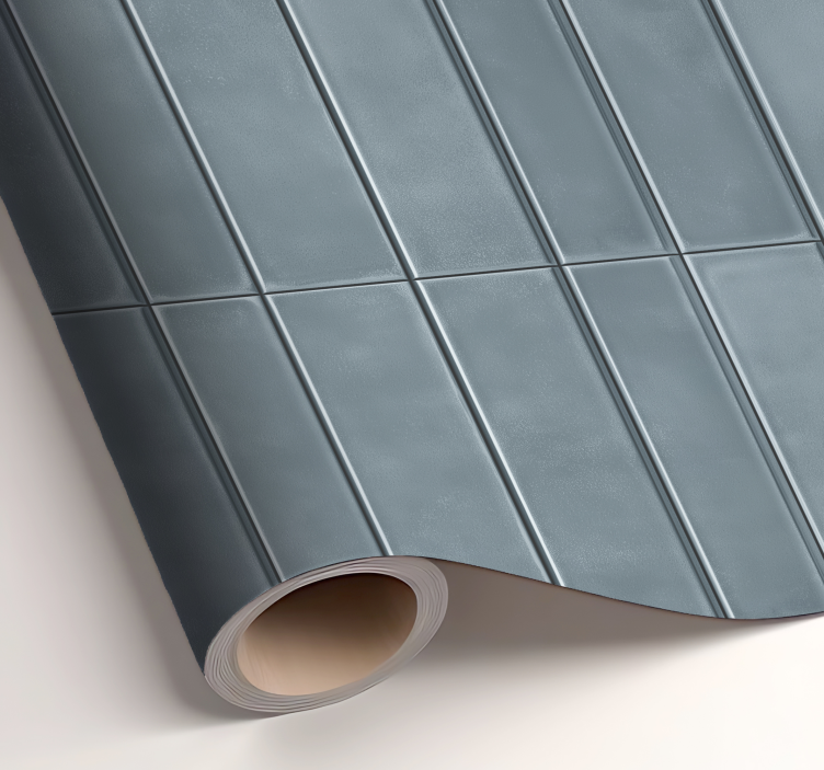 Adesivo murale rugby imitazione di piastrelle blu - TenStickers