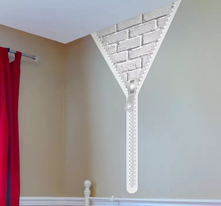 Adesivo 3D effetto cerniera mattoni - TenStickers