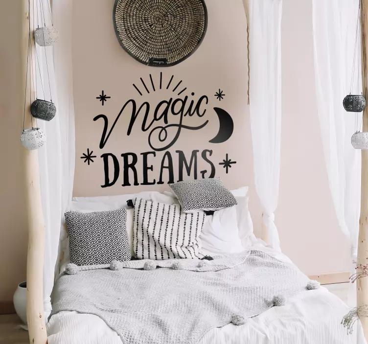 Adesivo murale camera da letto sogni magici - TenStickers