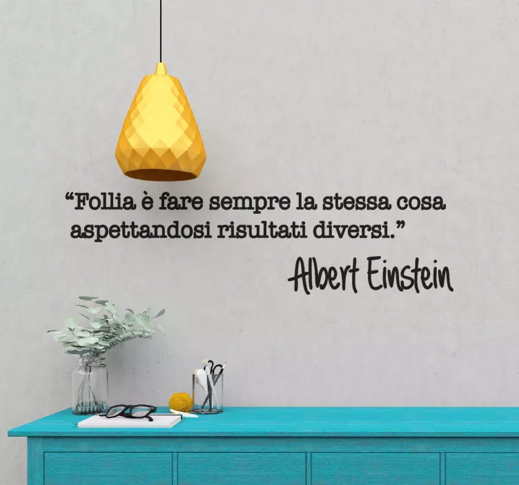 Adesivo murale frase celebre Citazione di einstein in italiano - TenStickers