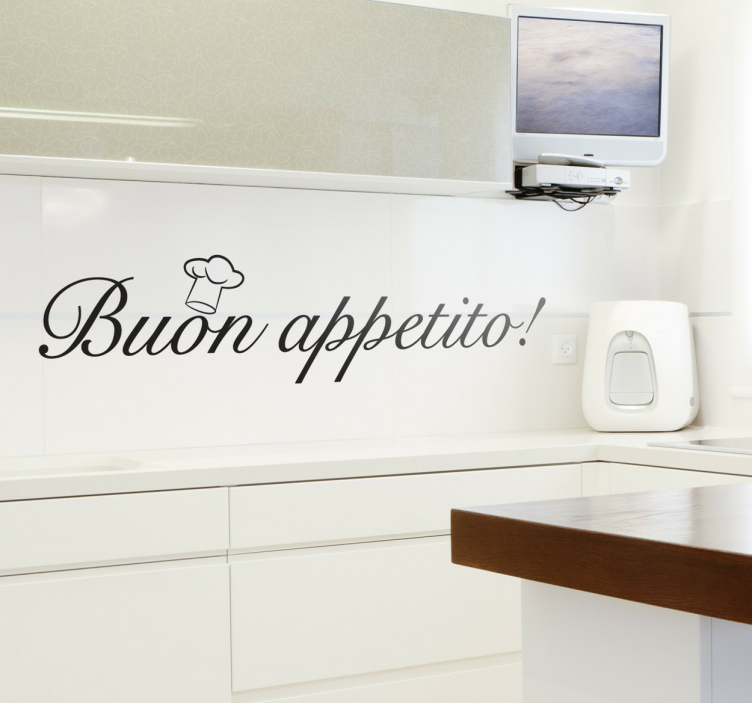 Adesivo murale cucina buon appetito - TenStickers