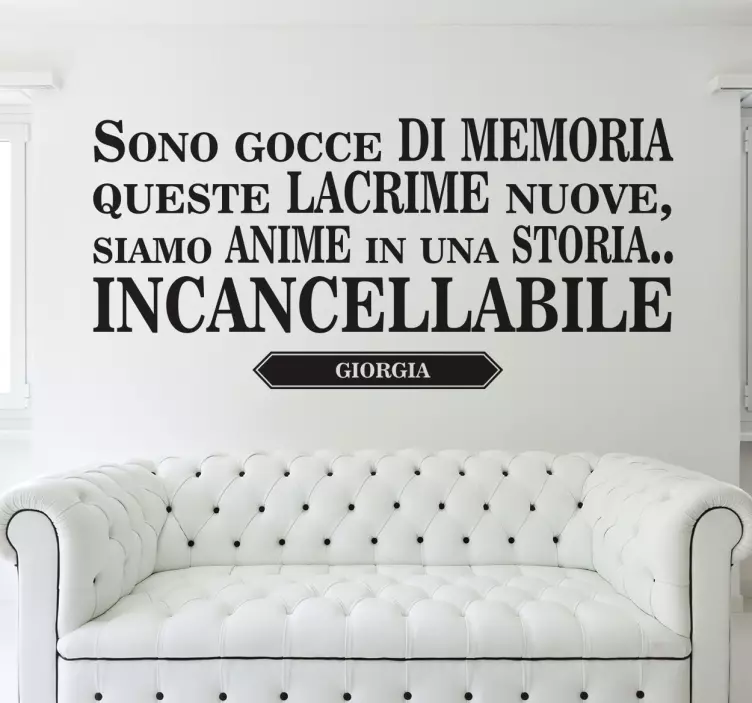 Adesivo muro canzone Giorgia - TenStickers