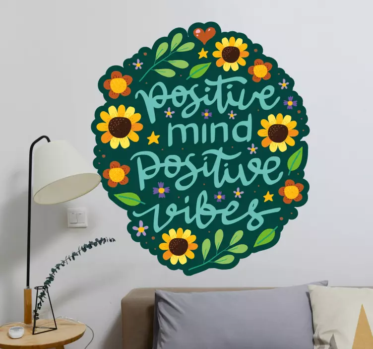 Adesivo murale Citazione motivazionale con bei colori - TenStickers