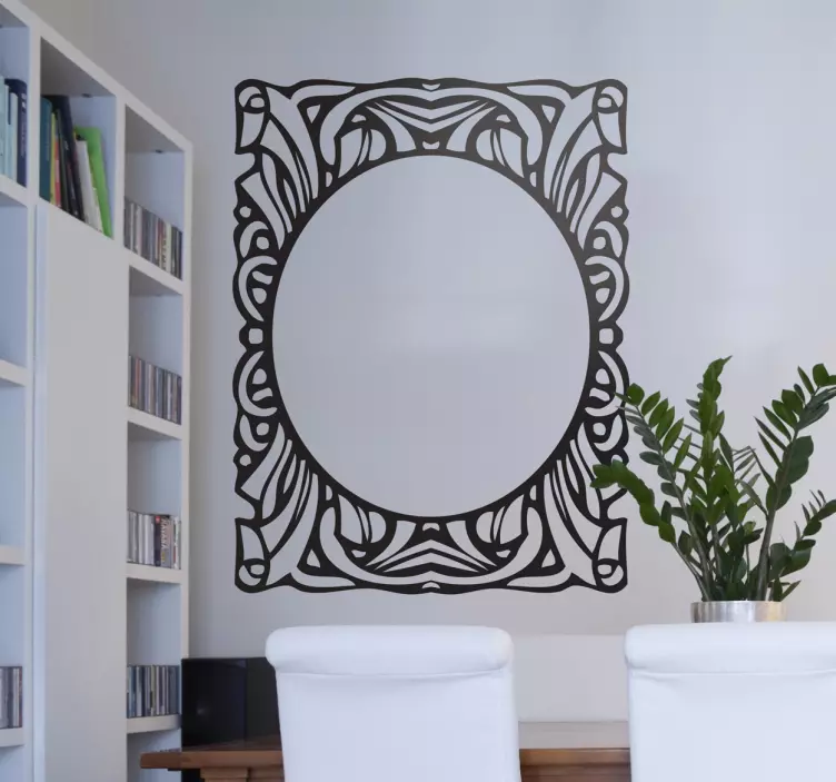 Adesivo muro cornice retrò - TenStickers