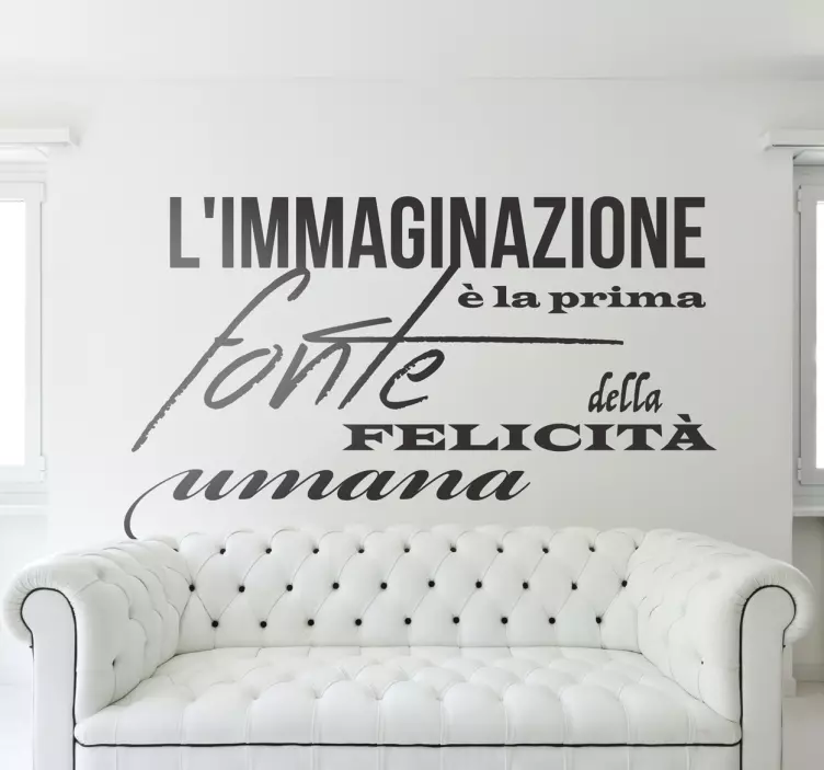 Adesivo muro frase Leopardi - TenStickers