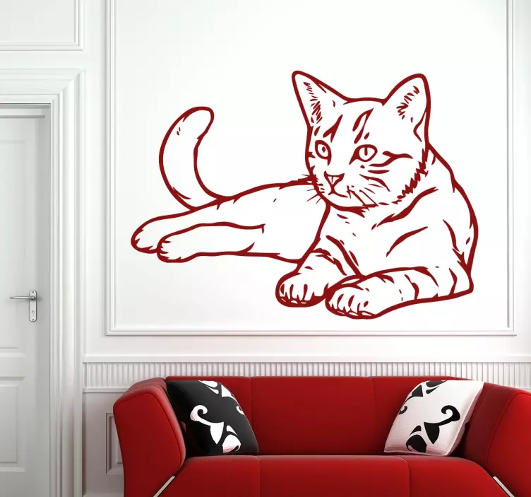 Adesivo muro gatto siamese - TenStickers