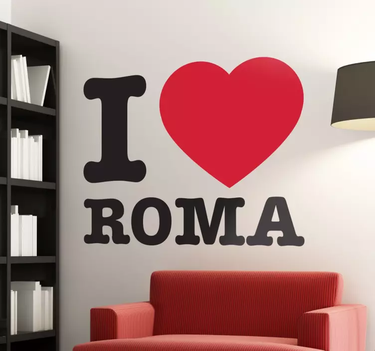 Adesivo muro I love Roma - TenStickers