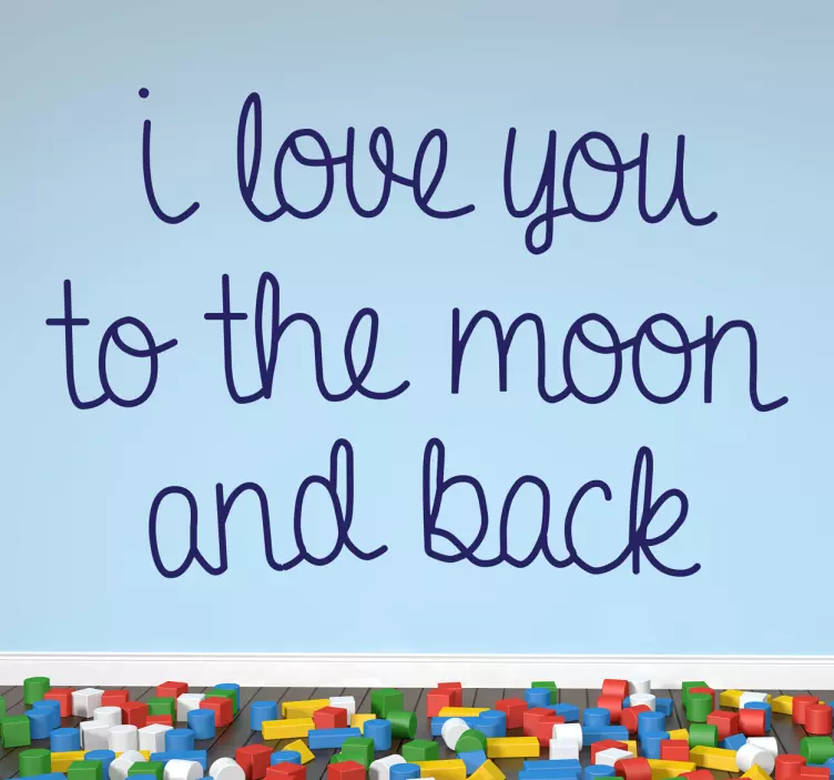 Adesivo muro I love you to the moon - TenStickers