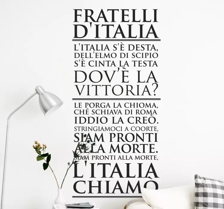 Adesivo muro inno italiano - TenStickers