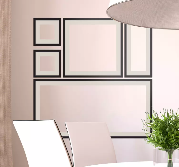 Adesivo muro insieme cornici - TenStickers