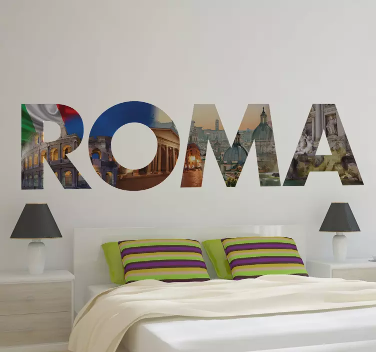 Adesivo muro Roma immagini - TenStickers
